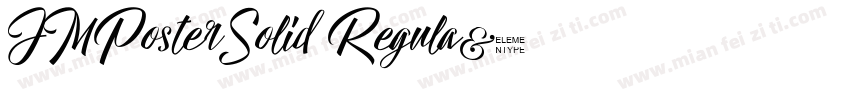 JMPosterSolid Regula字体转换